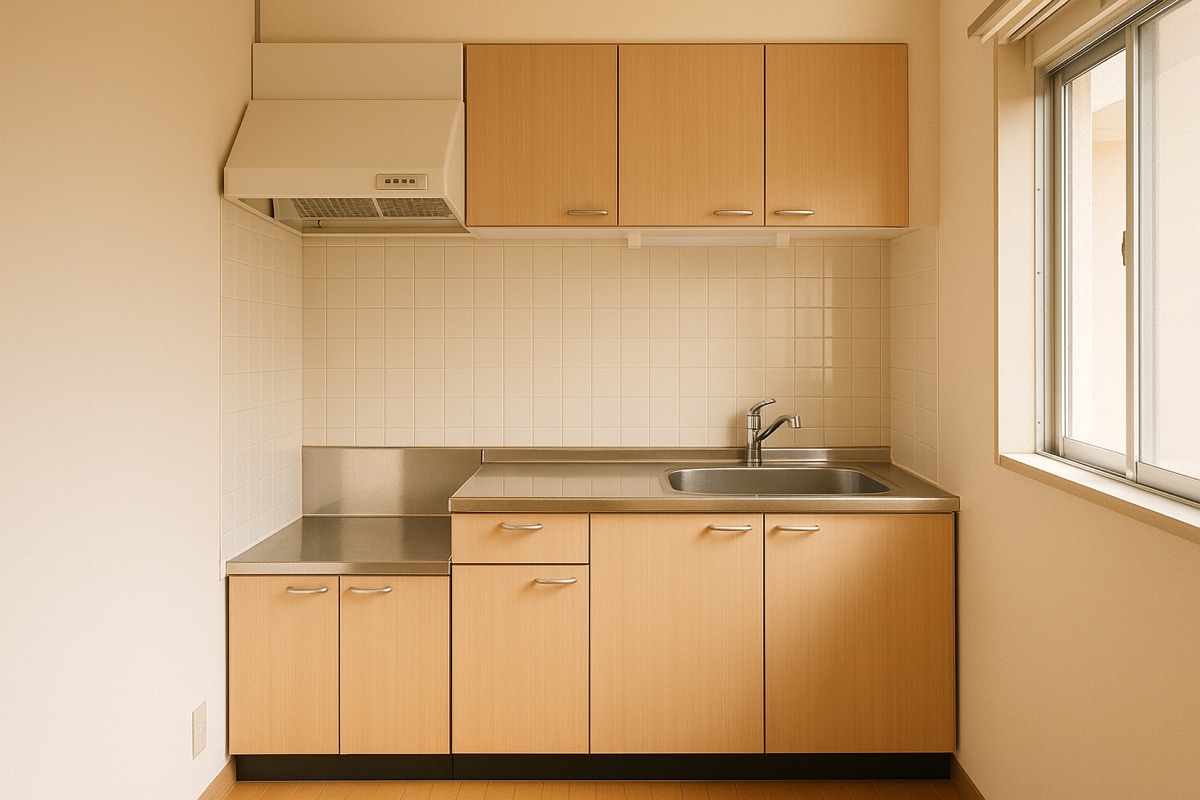リフォーム後の賃貸マンションのキッチン